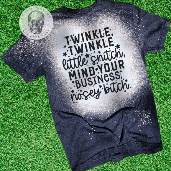 Twinkle, Twinkle Funny Bleached Tee S-3x - Picture 1 of 1